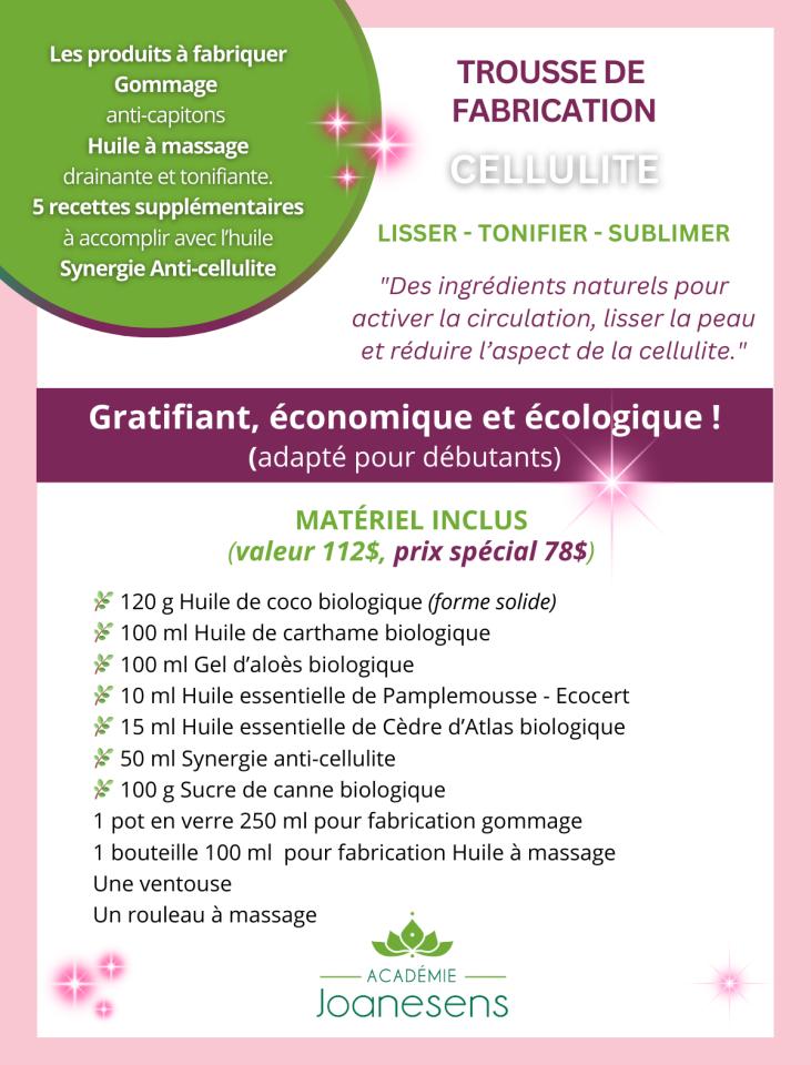 Trousse de fabrication - Cellulite